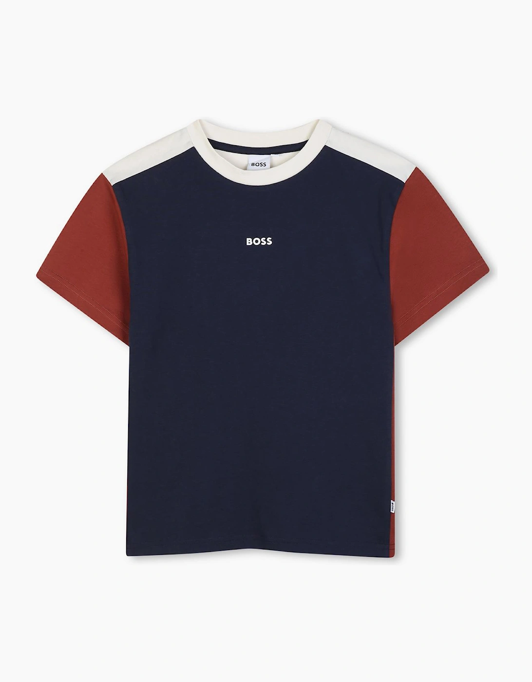 BOSS BOYS NAVY/RED T SHIRT J53422