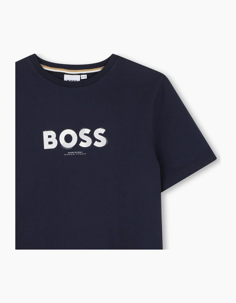 BOSS BOYS NAVY T SHIRT J53404