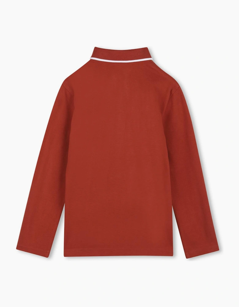 BOSS BOYS CRIMSON RED POLO SHIRT J53376