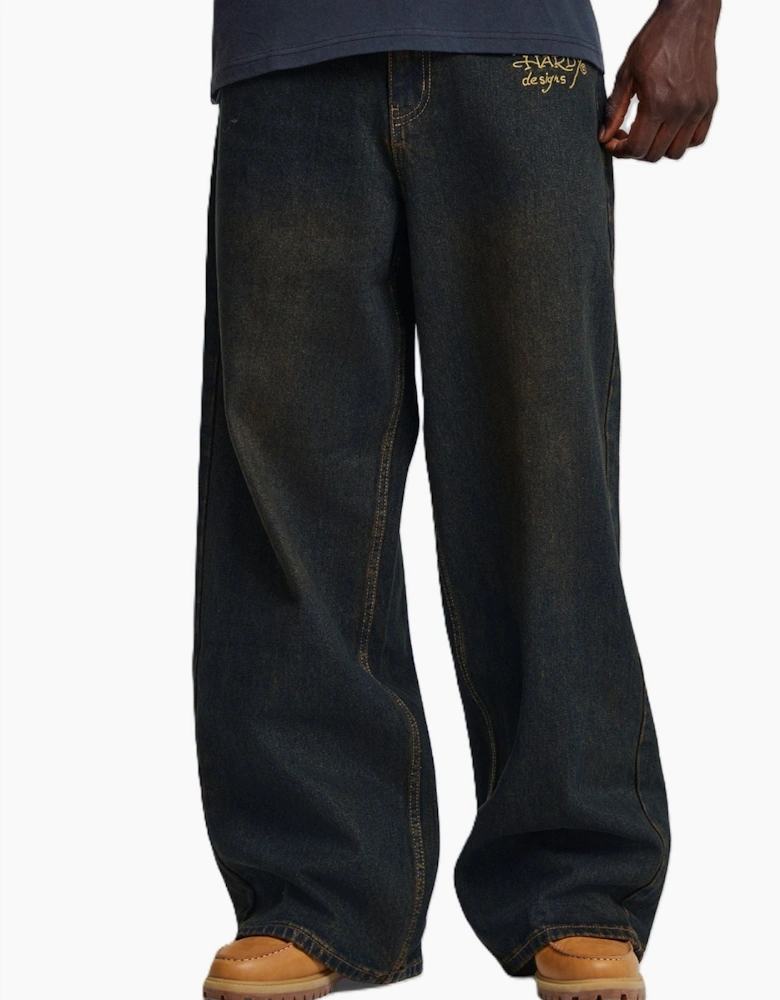 Ed Hardy Slithering Dragon XXTRA Men's Sandy Black Jeans