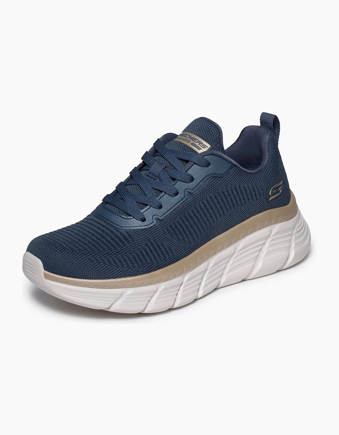 Skechers Bobs B Flex Hi Flying Textile Women's Navy/Gold Trainers