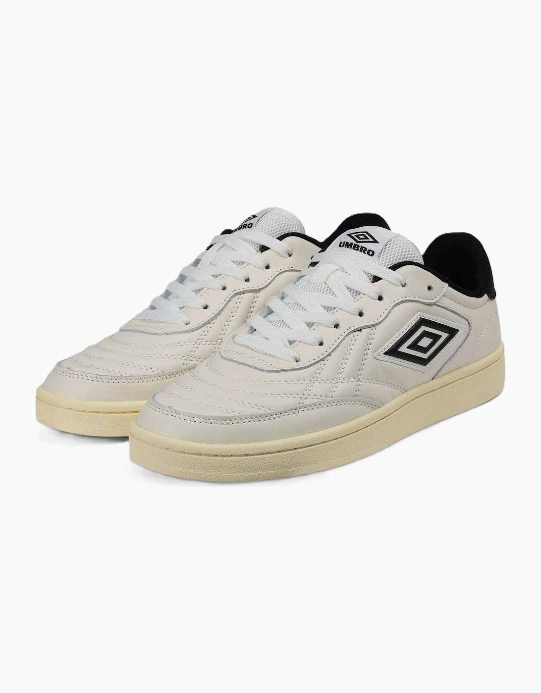 Umbro Clayton Leather Men's White/Pastel Yellow/Black Trainers