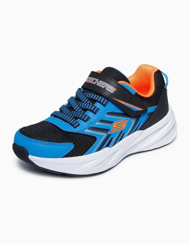 Skechers Microspec Tread Black & Blue/Orange Trainers