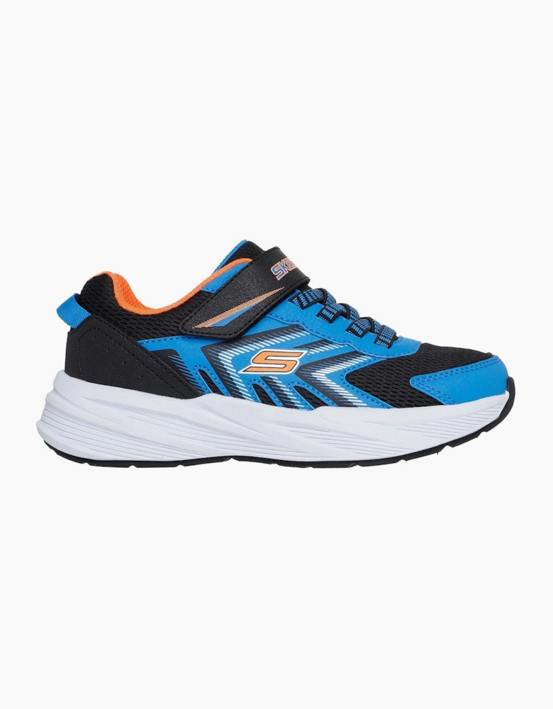 Skechers Microspec Tread Black & Blue/Orange Trainers