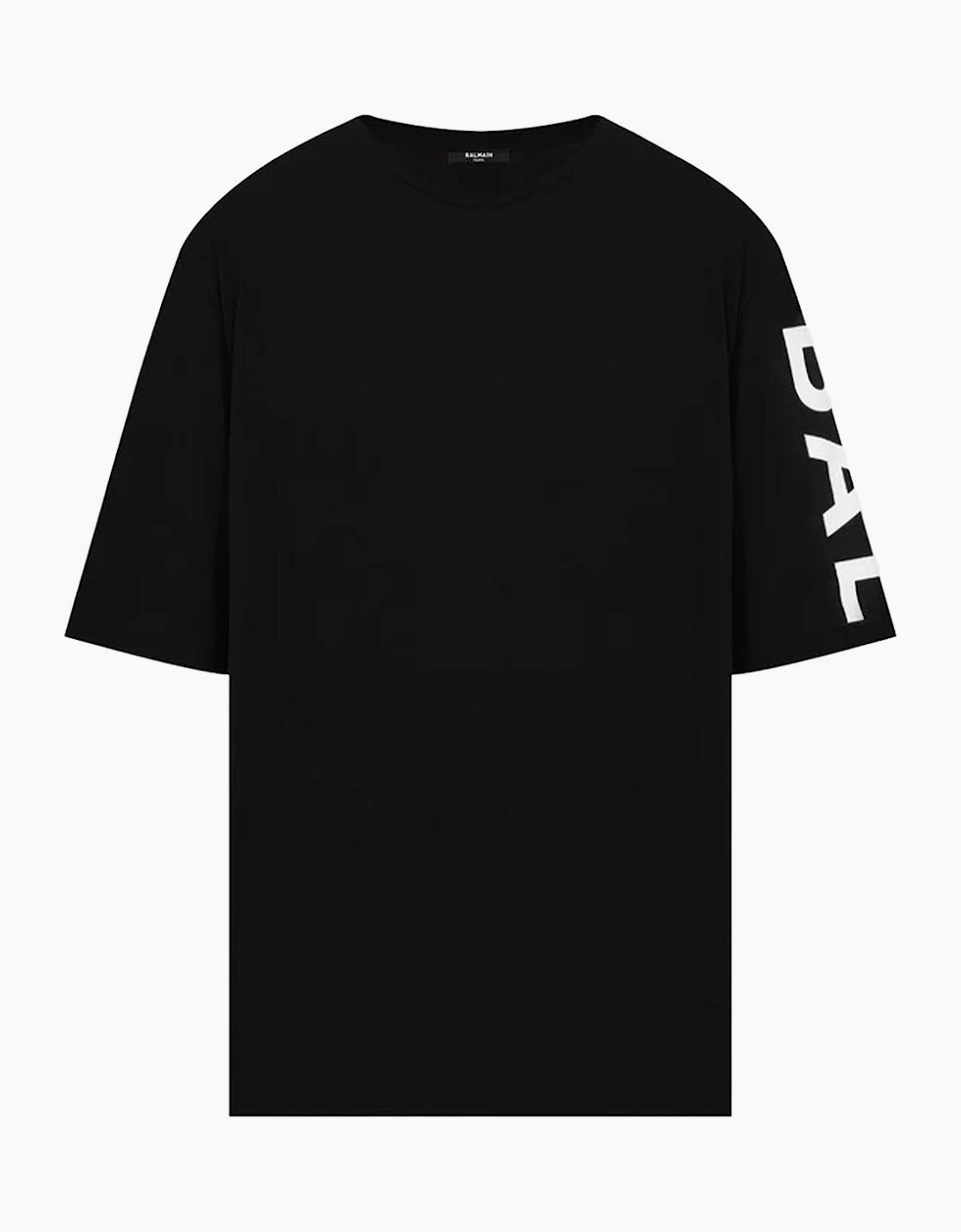 Balmain Side Print Logo Oversized T-Shirt in Black