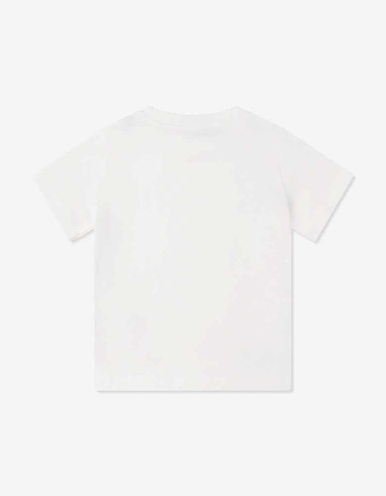 Moncler Enfant Boys Logo Print T-Shirt in White