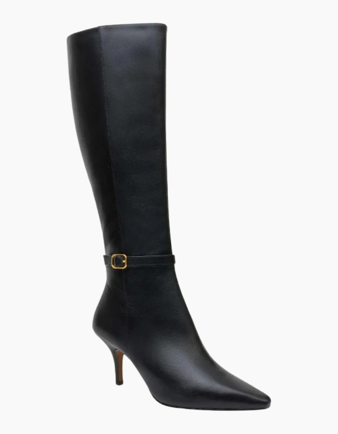 Ted Baker Pipeerr Heeled Leather Knee High Black Boots