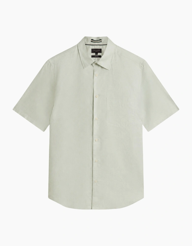 Ted Baker Palomas Pale Green Linen Shirt