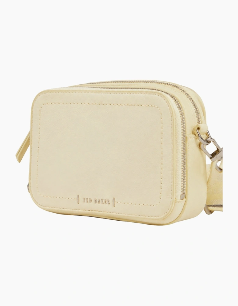 Ted Baker Linzie Webbing Leather Small Crossbody Light Yellow Camera Bag