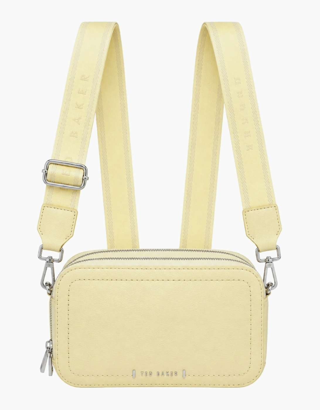 Ted Baker Linzie Webbing Leather Small Crossbody Light Yellow Camera Bag
