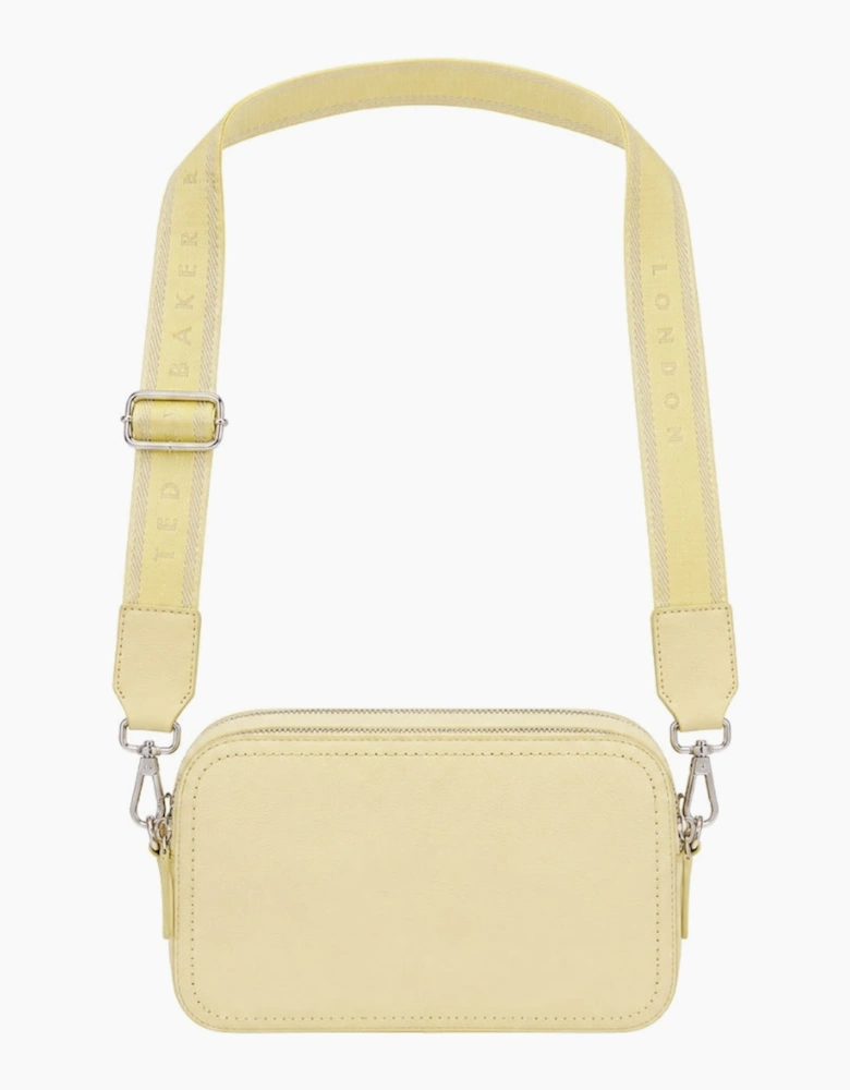 Ted Baker Linzie Webbing Leather Small Crossbody Light Yellow Camera Bag