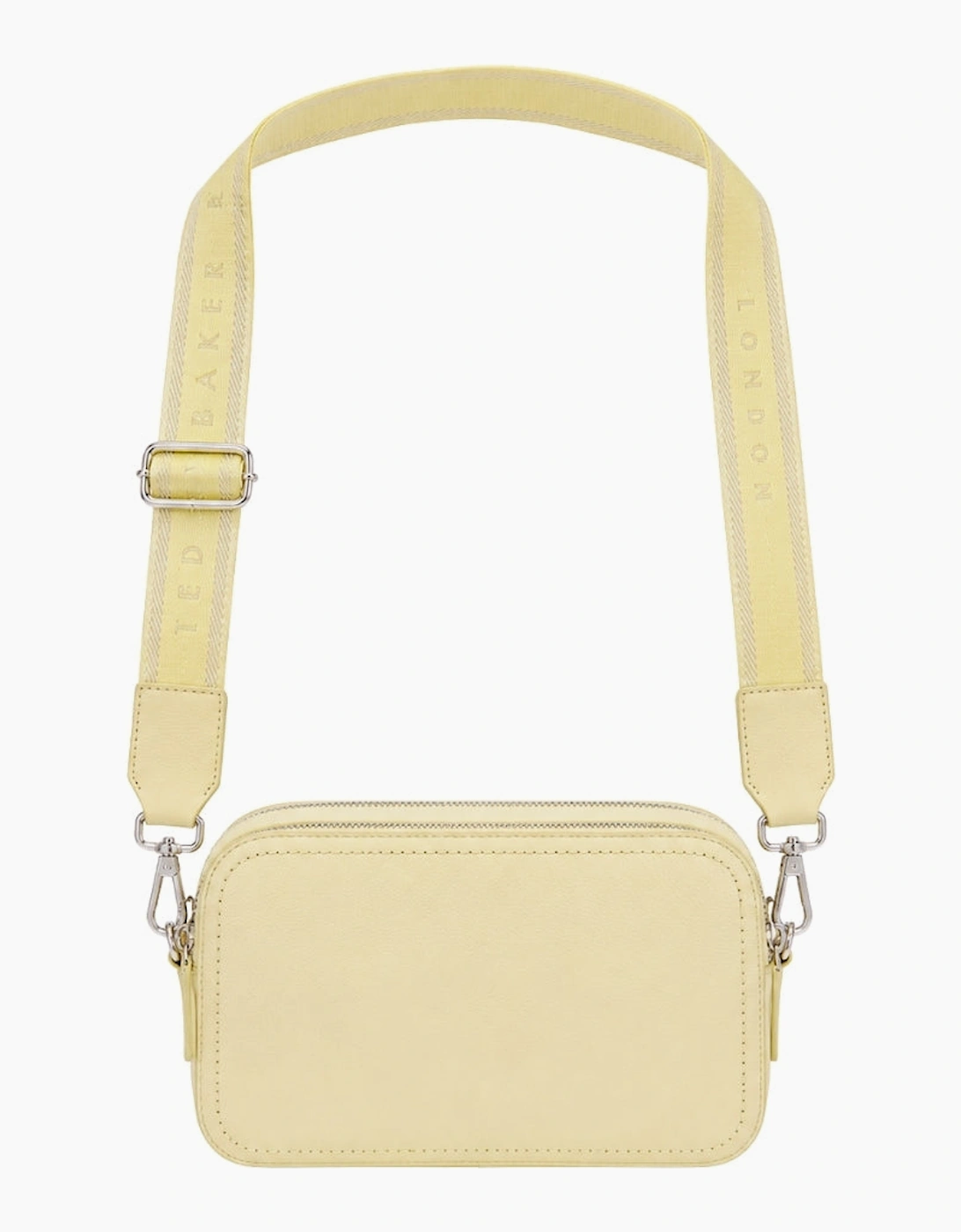 Ted Baker Linzie Webbing Leather Small Crossbody Light Yellow Camera Bag