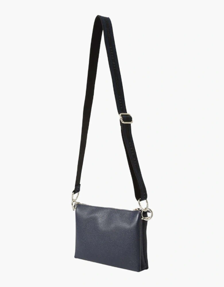 Ted Baker Darceyy Branded Webbing Leather Dark Blue Crossbody Bag