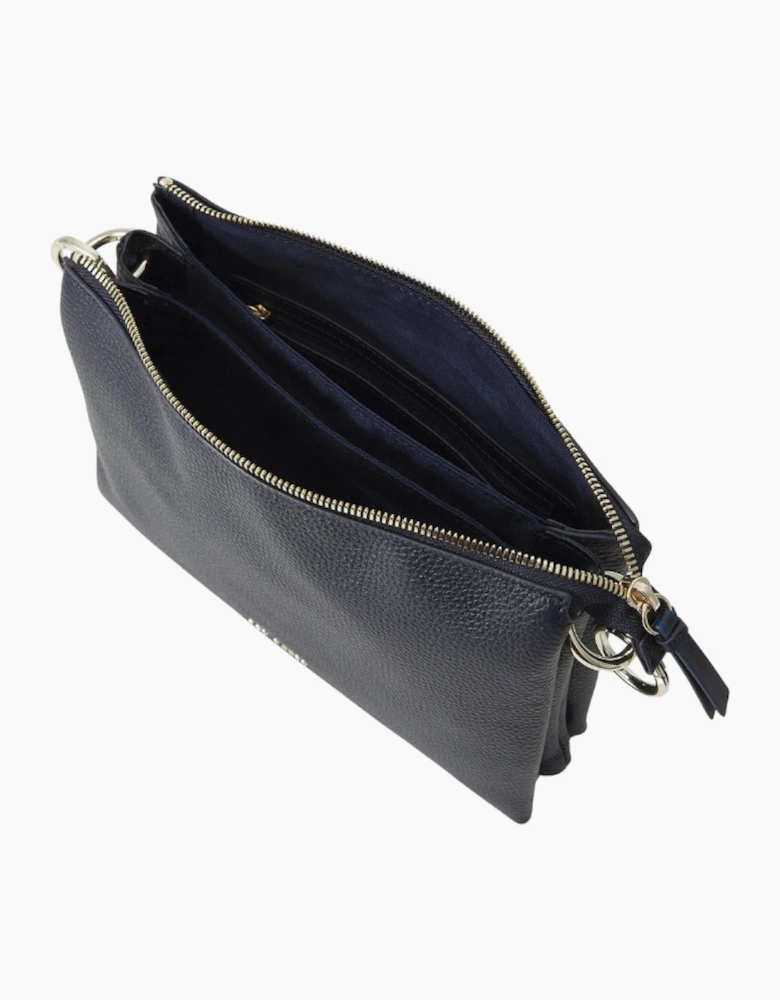 Ted Baker Darceyy Branded Webbing Leather Dark Blue Crossbody Bag