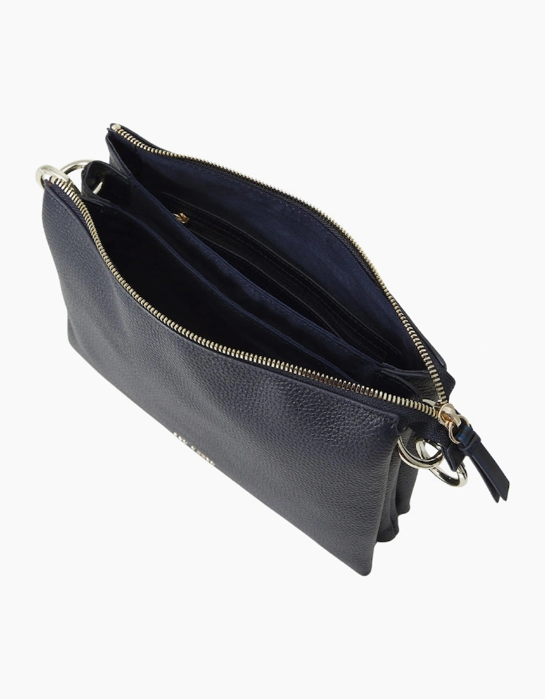 Ted Baker Darceyy Branded Webbing Leather Dark Blue Crossbody Bag