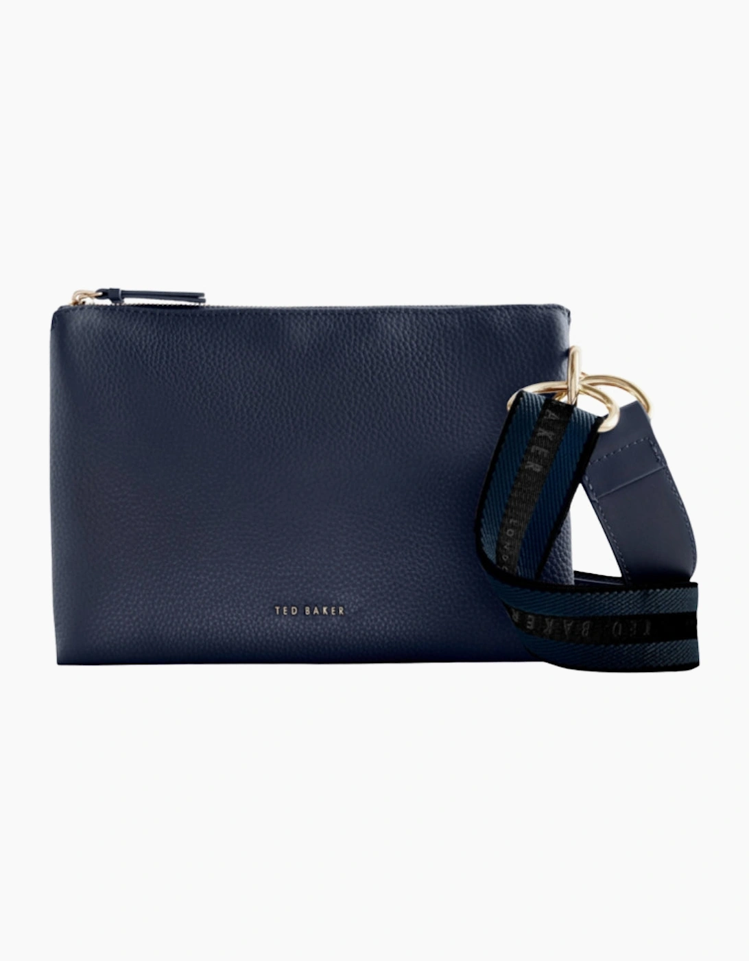 Ted Baker Darceyy Branded Webbing Leather Dark Blue Crossbody Bag