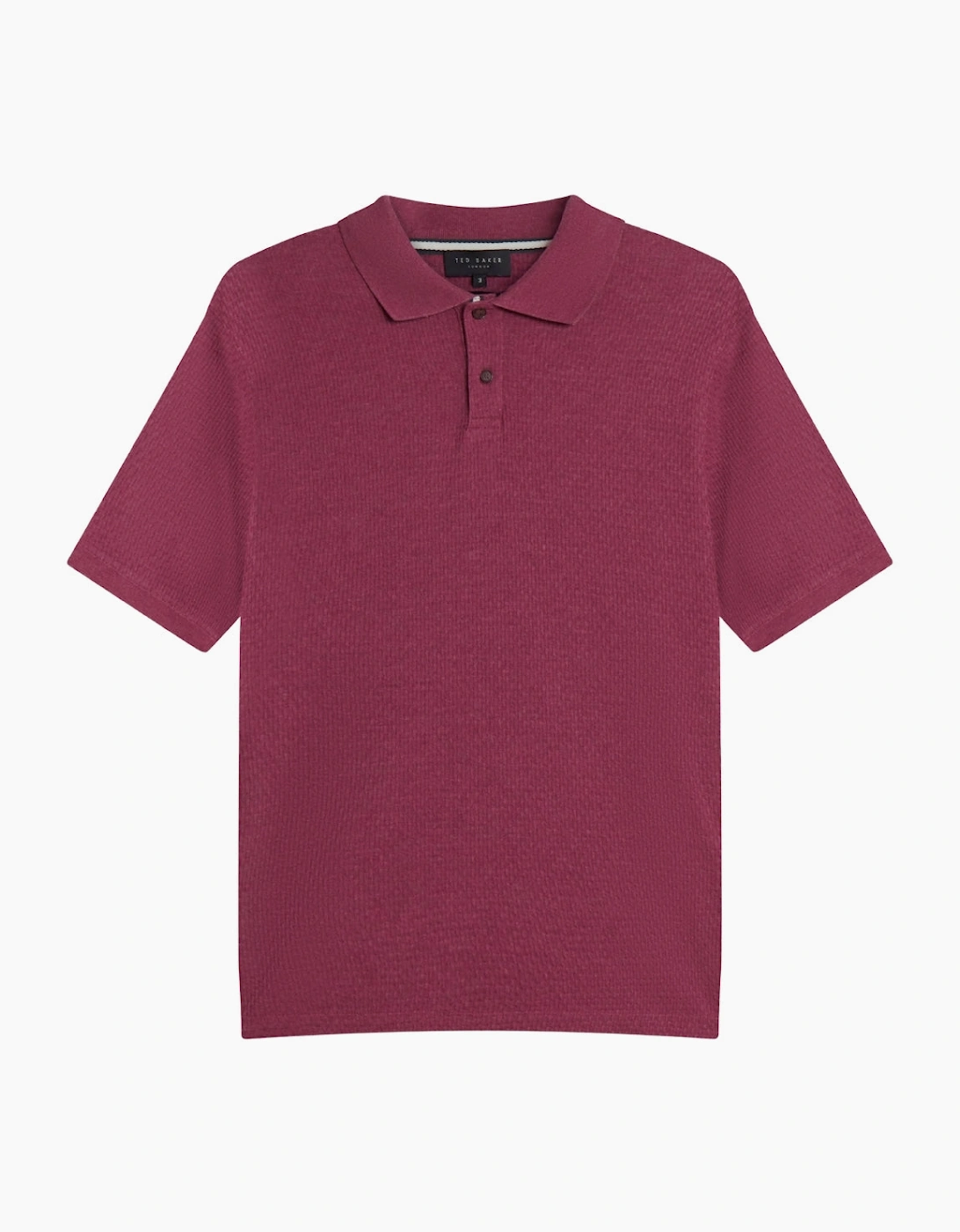 Ted Baker Redman Regular Textured Fuchsia Polo Shirt