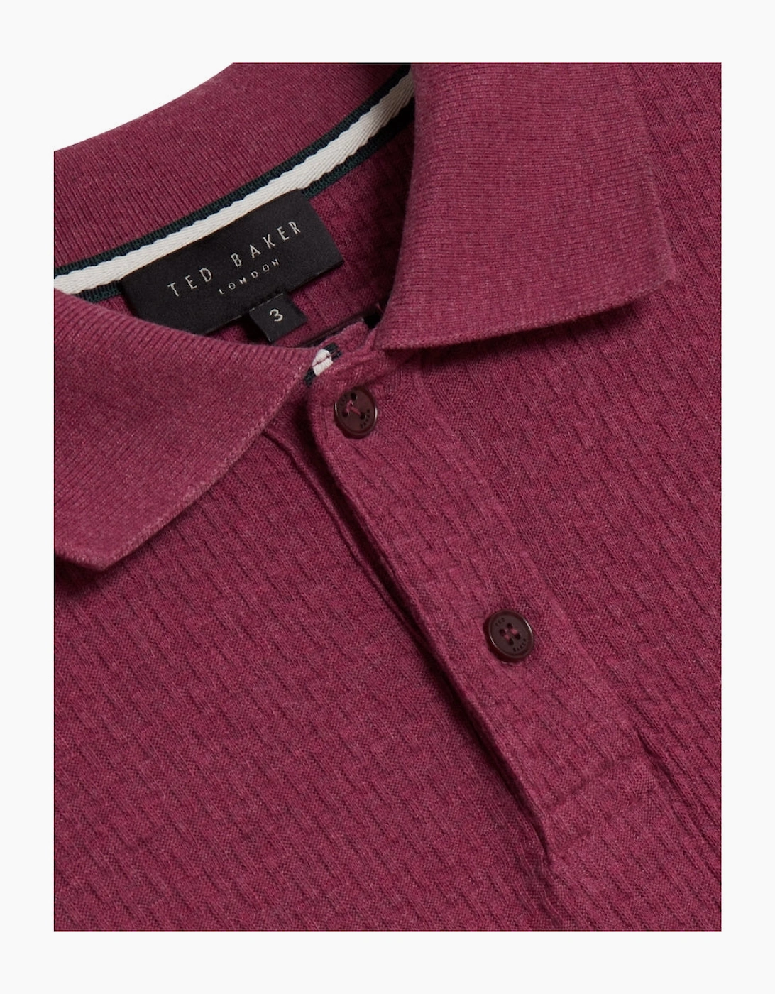 Ted Baker Redman Regular Textured Fuchsia Polo Shirt