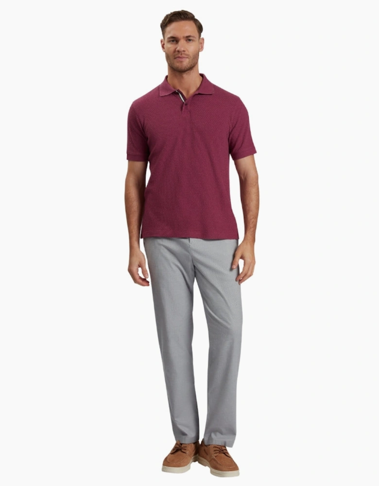 Ted Baker Redman Regular Textured Fuchsia Polo Shirt
