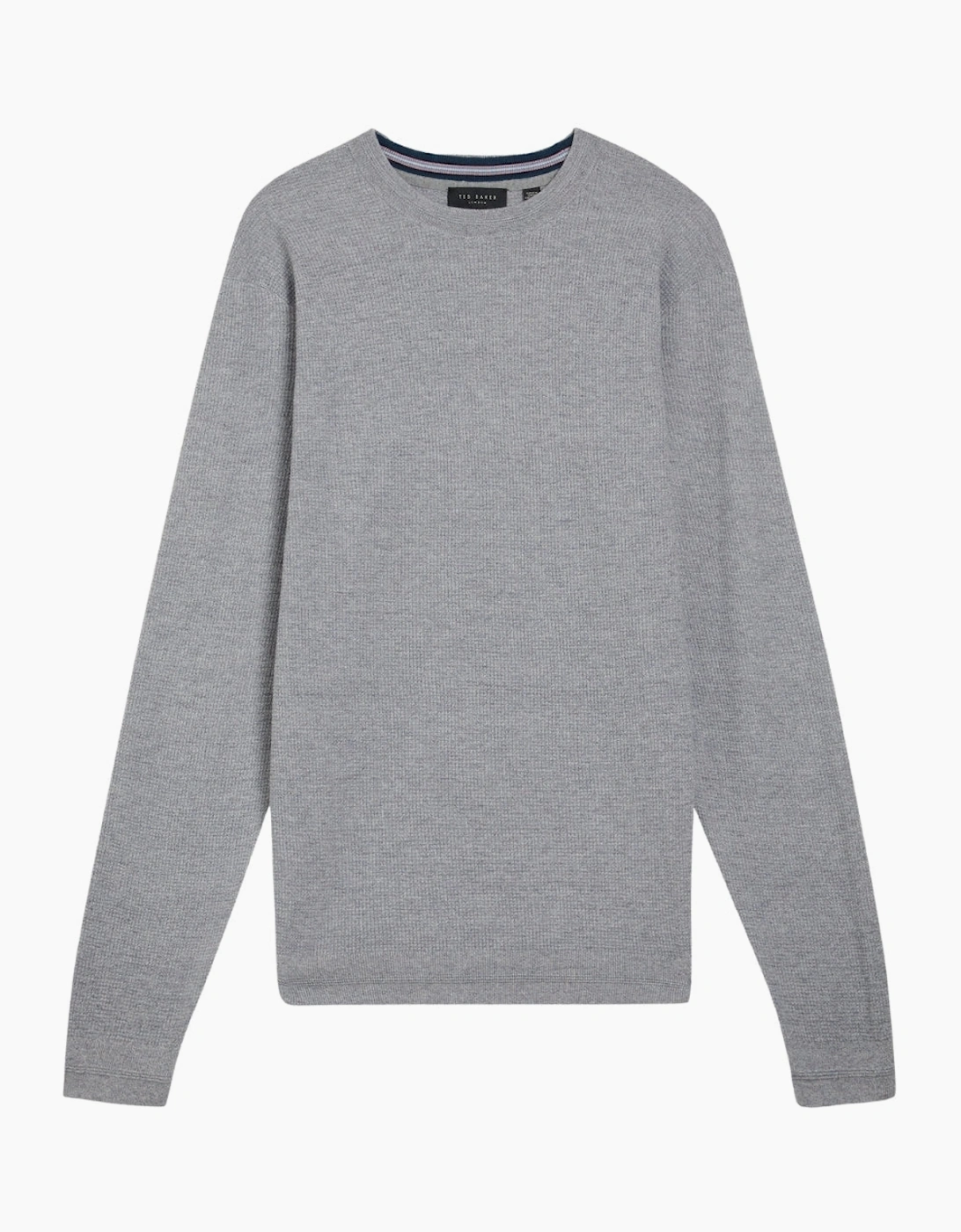 Ted Baker Staylay Textured Crew Neck Grey Marl Jumper