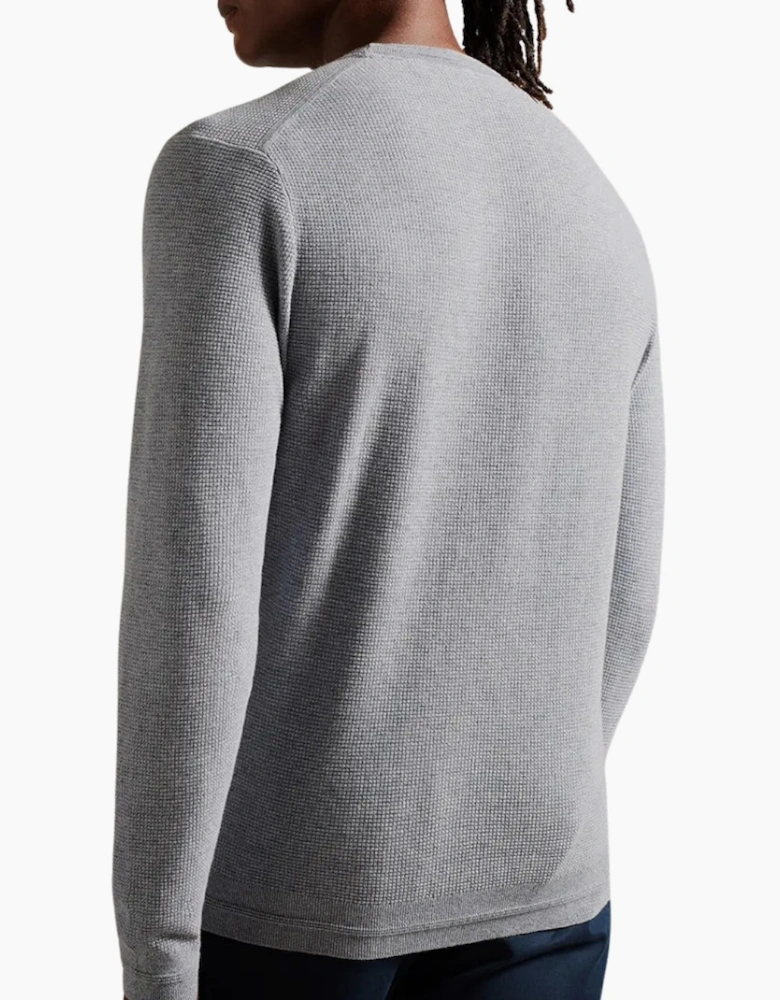 Ted Baker Staylay Textured Crew Neck Grey Marl Jumper