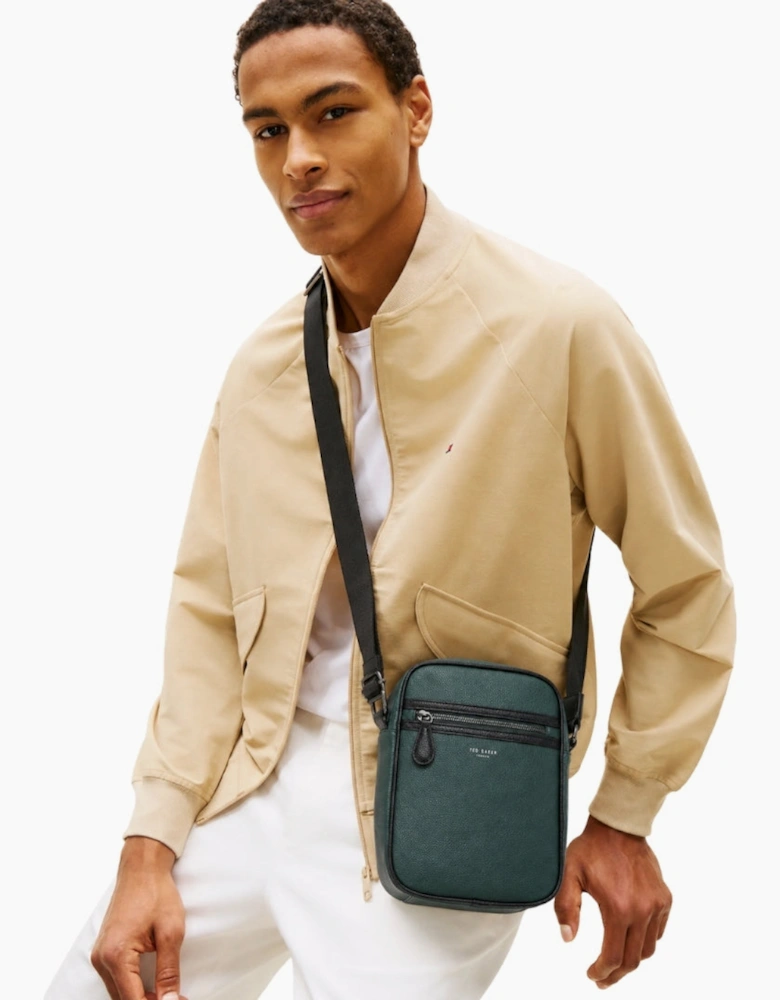 Ted Baker Lanston Pebble PU Olive Flight Bag
