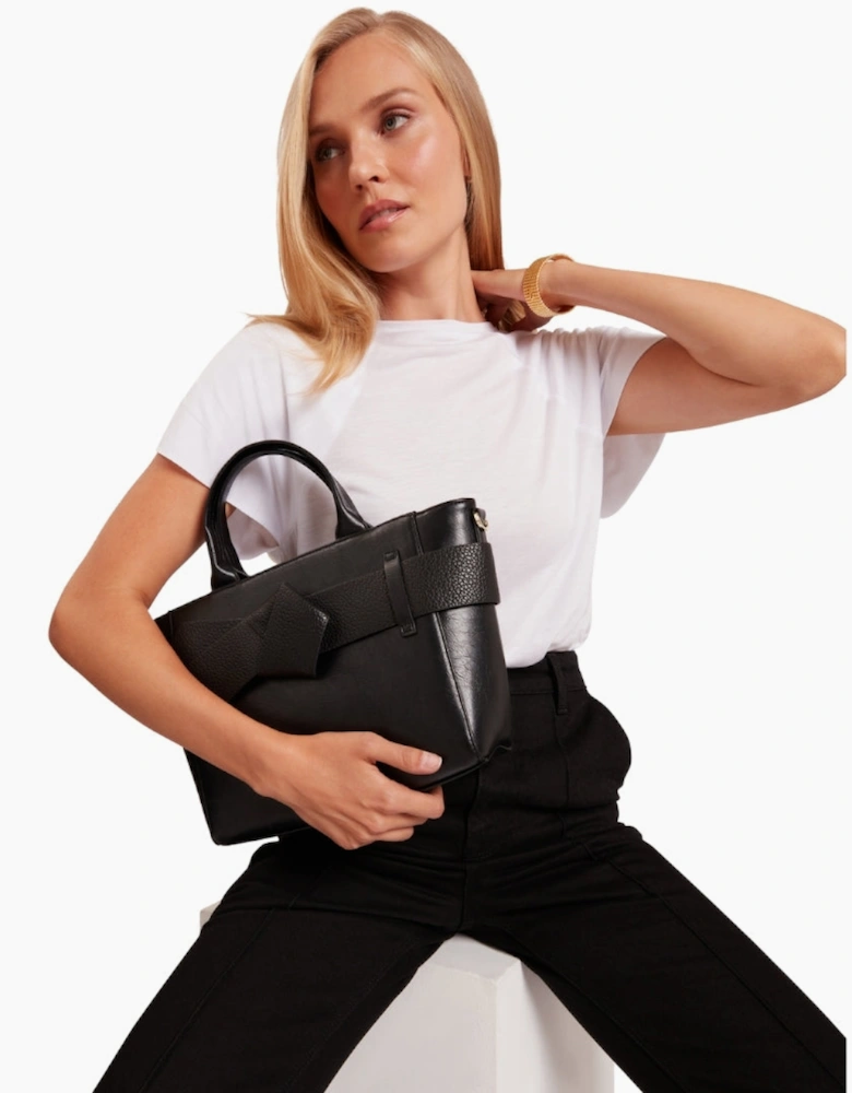 Ted Baker Jimsa Knot Bow Black Tote Bag