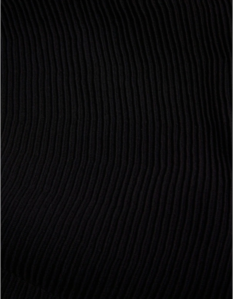 Ted Baker Saalli Knitted Black Skater Dress With Invisible Pane