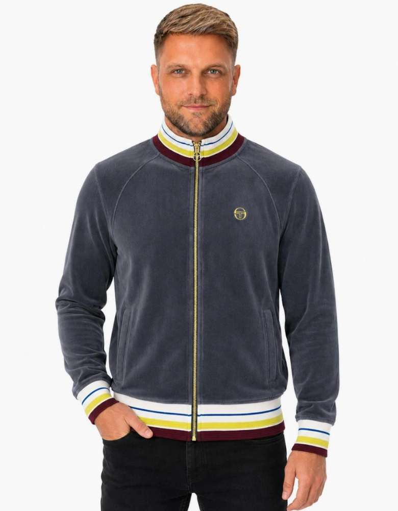 Sergio Tacchini Sartori Velour Track Top Jacket Turbulence