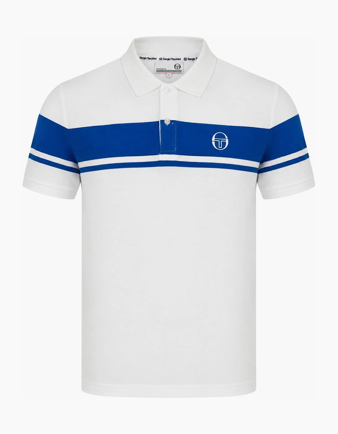 Sergio Tacchini Young Line Polo Shirt White/Princess Blue