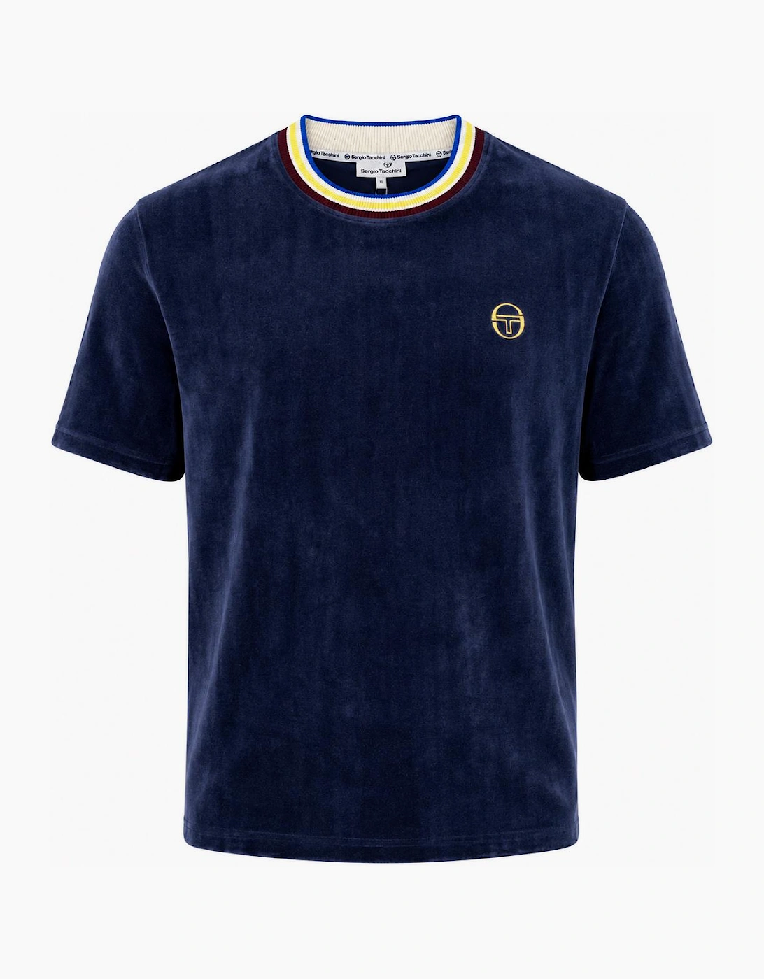 Sergio Tacchini Fino Velour T-Shirt Maritime Blue