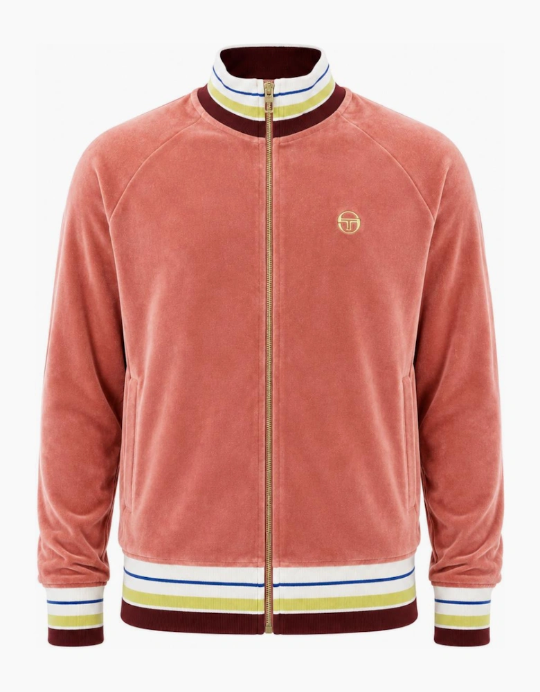 Sergio Tacchini Sartori Velour Track Top Jacket Light Mahogany