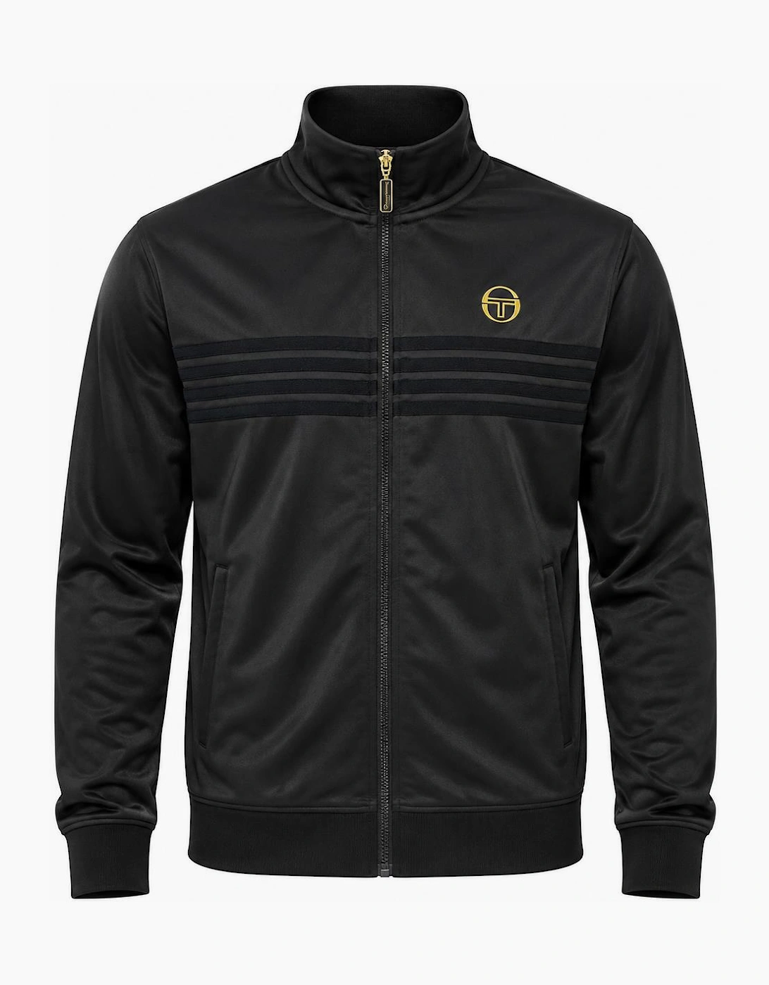 Sergio Tacchini Varena Track Top Jacket Black/Gold Lurex