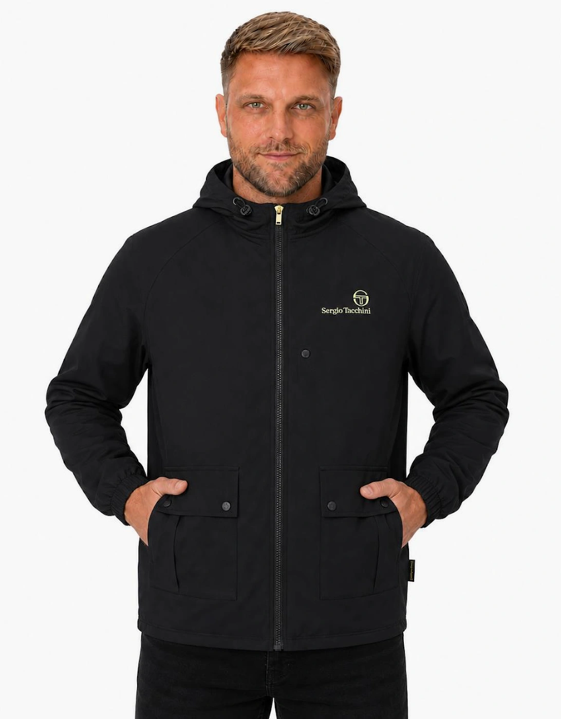 Sergio Tacchini Mancini Hooded Jacket Black