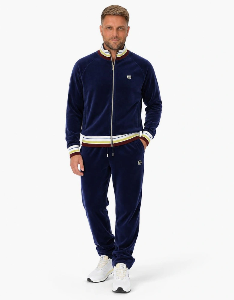 Sergio Tacchini Sartori Velour Track Pant Joggers Maritime Blue