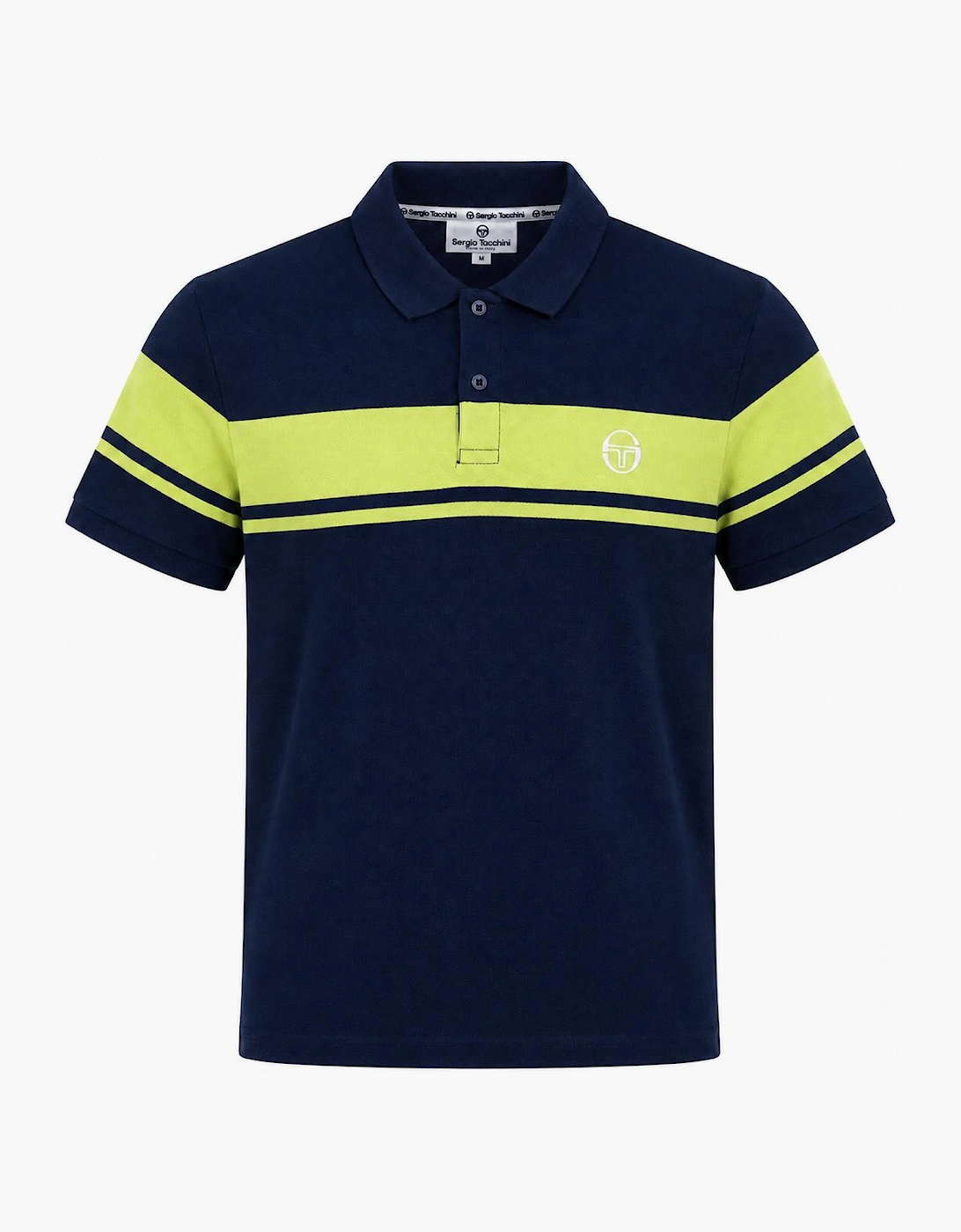 Sergio Tacchini Young Line Polo Shirt Maritime Blue/Celery Green