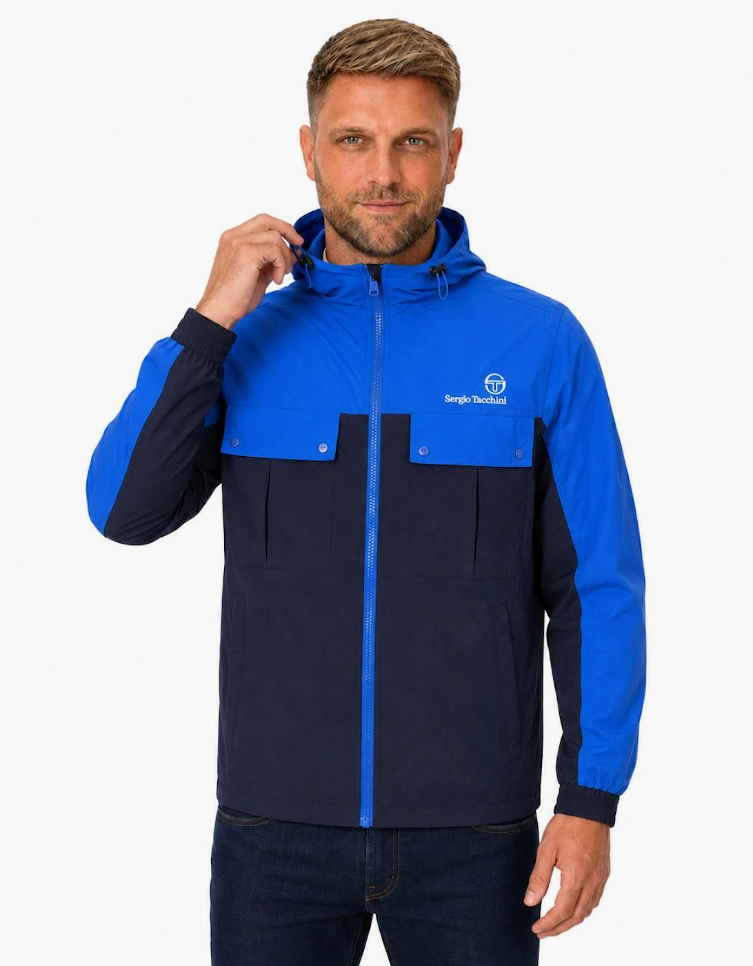 Sergio Tacchini Alba Hooded Jacket Princess Blue/Maritime Blue