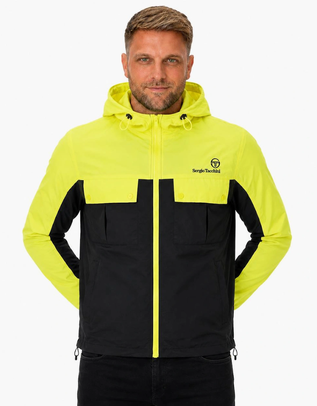 Sergio Tacchini Alba Hooded Jacket Celery Green/Black