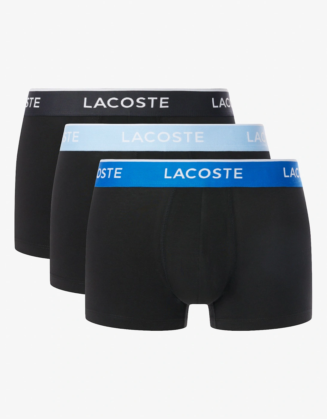 Lacoste 3-Pack Mens Trunks - Black/Marina-Overview-Graphite B68