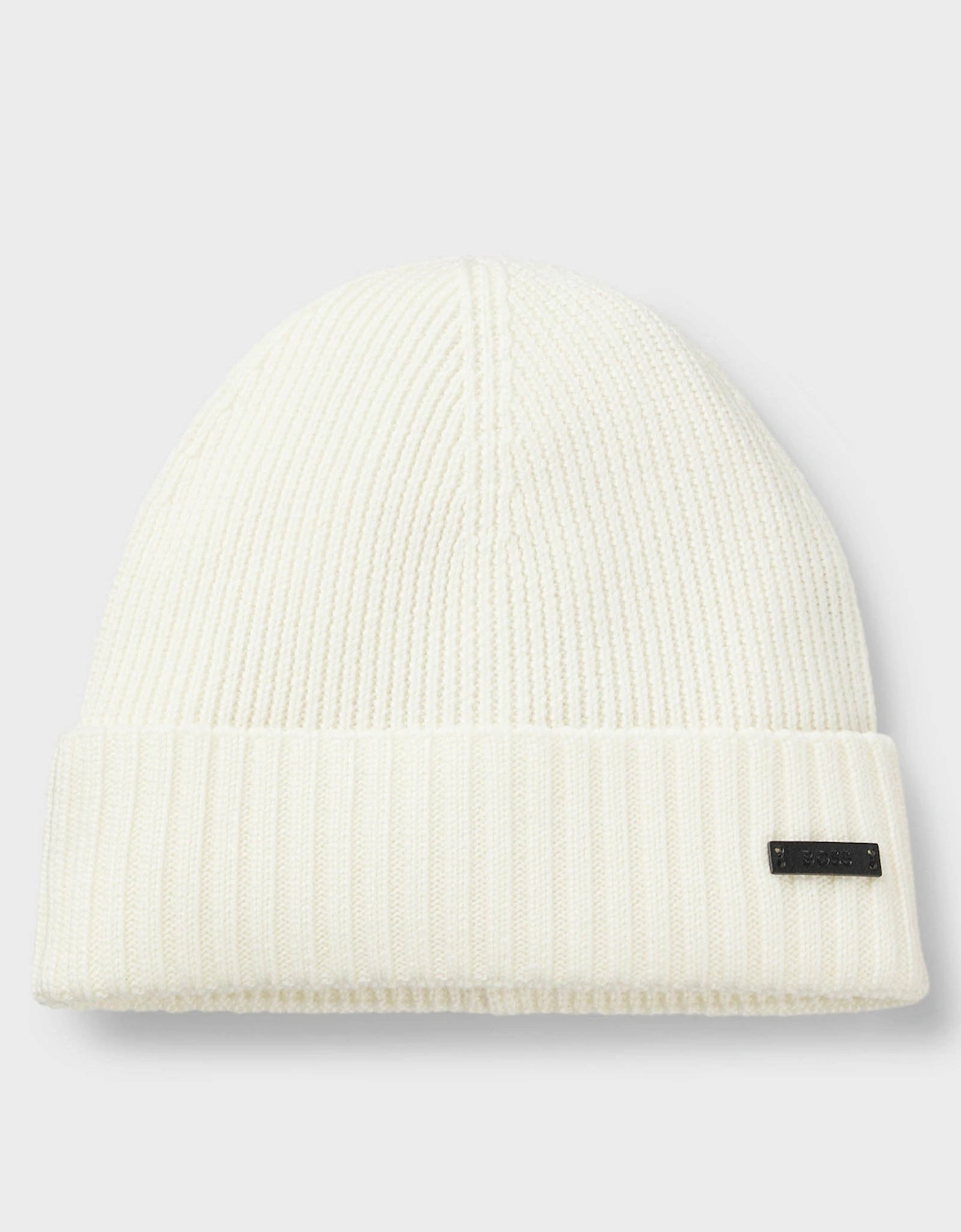 BOSS Orange Fati Mens Beanie - Open White 118