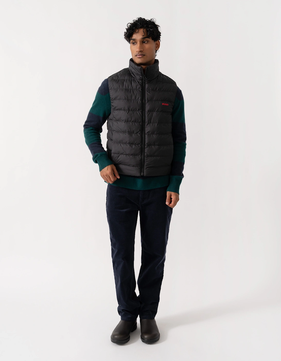 HUGO Banks2641 Mens Padded Gilet - Black 001