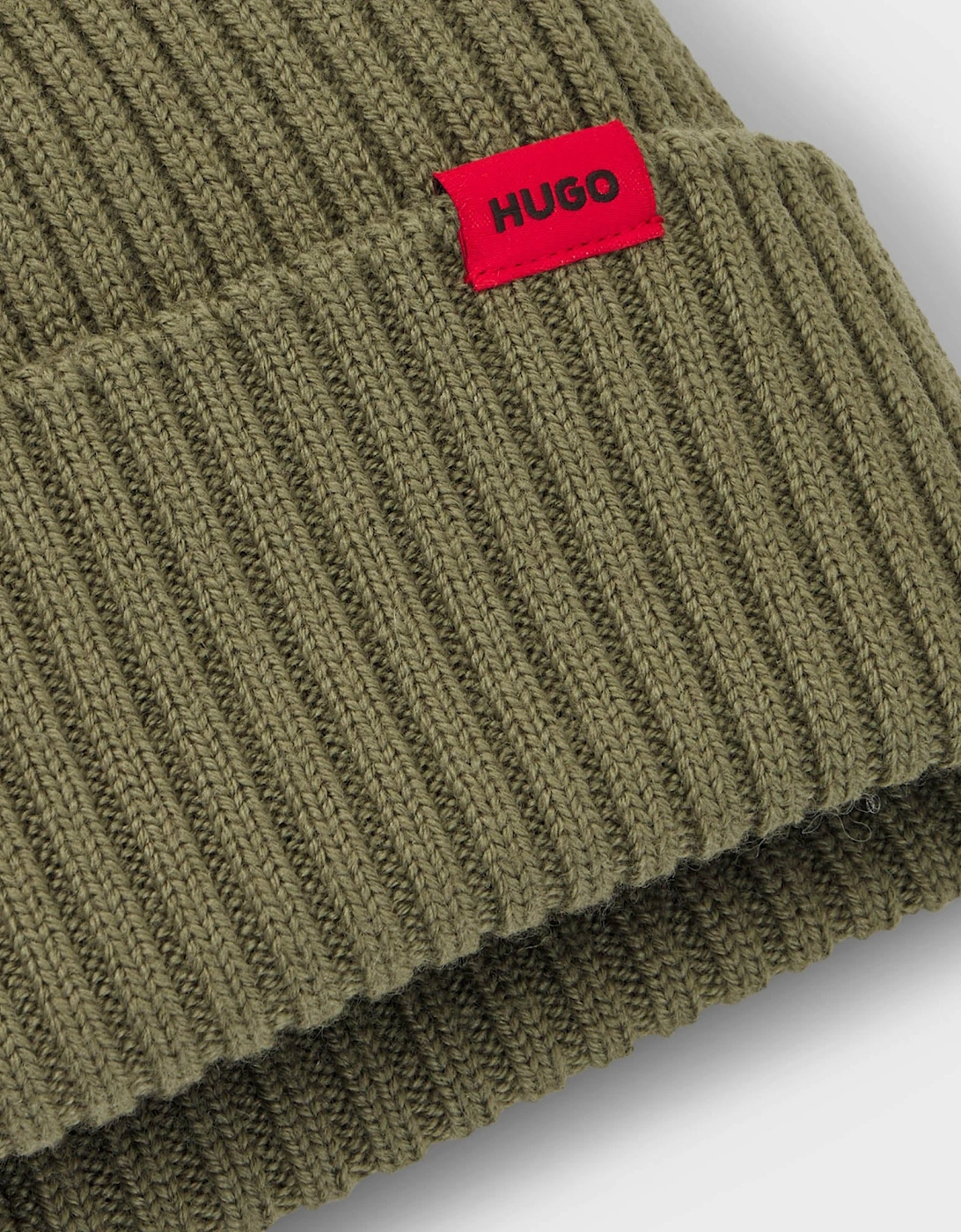 HUGO Xola Mens Beanie - Open Green 389