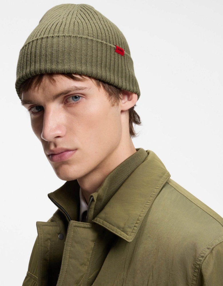 HUGO Xola Mens Beanie - Open Green 389