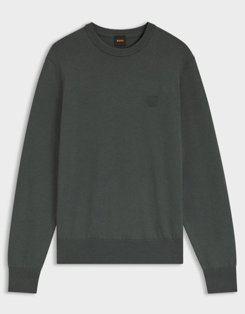 BOSS Orange Kanovano Mens Crew Neck Jumper  - Open Green 377