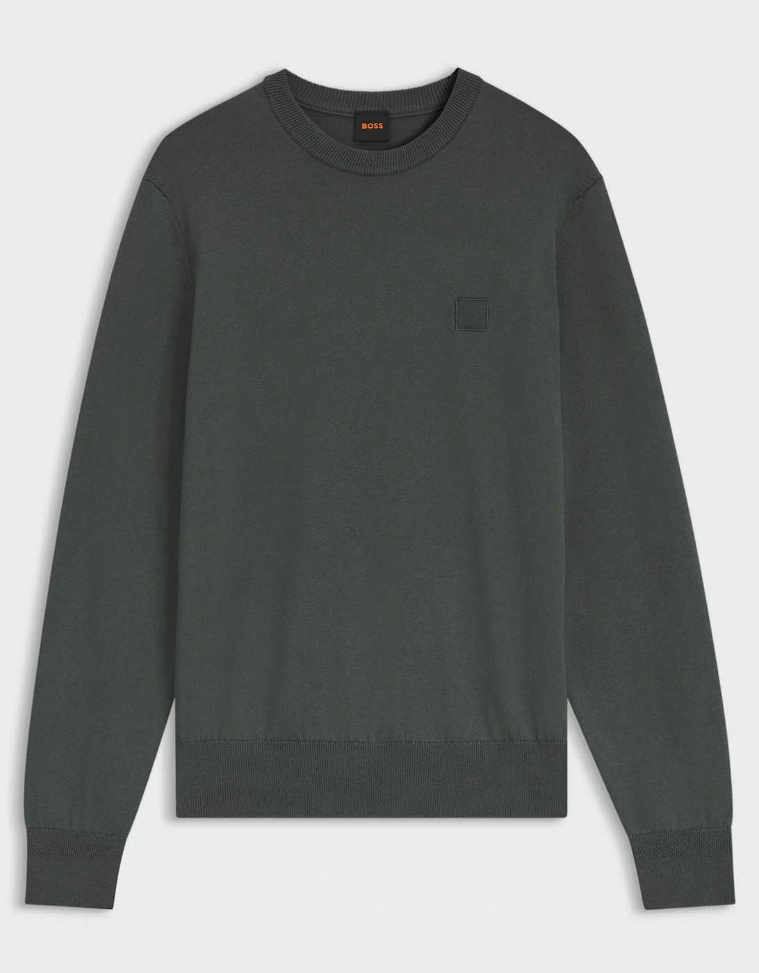 BOSS Orange Kanovano Mens Crew Neck Jumper  - Open Green 377