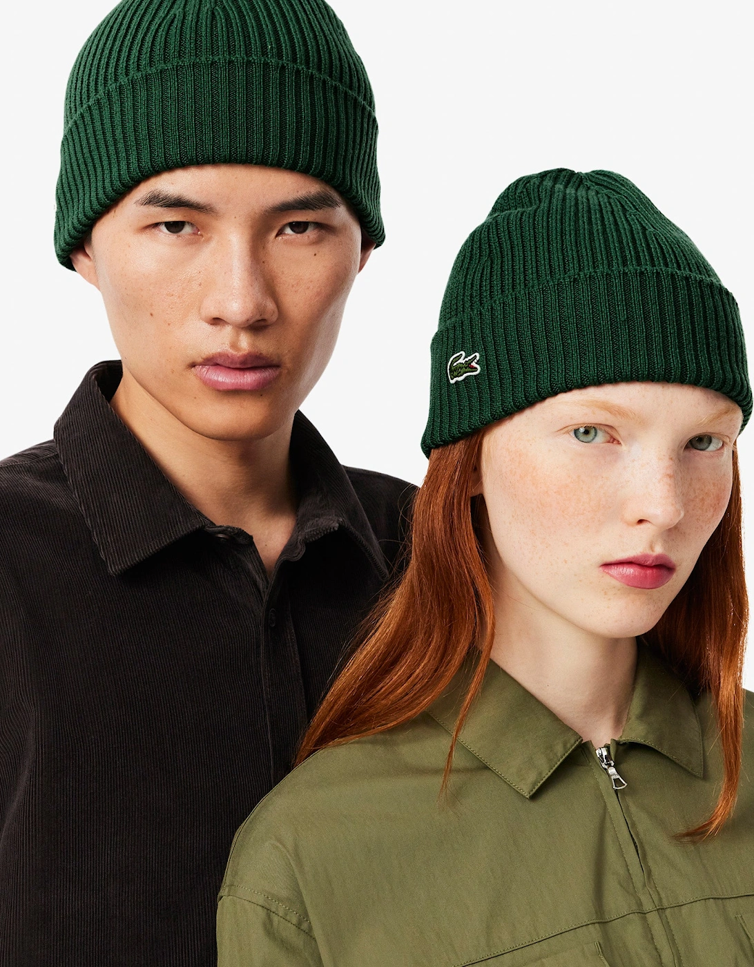 Lacoste Mens Ribbed Beanie - Green 132