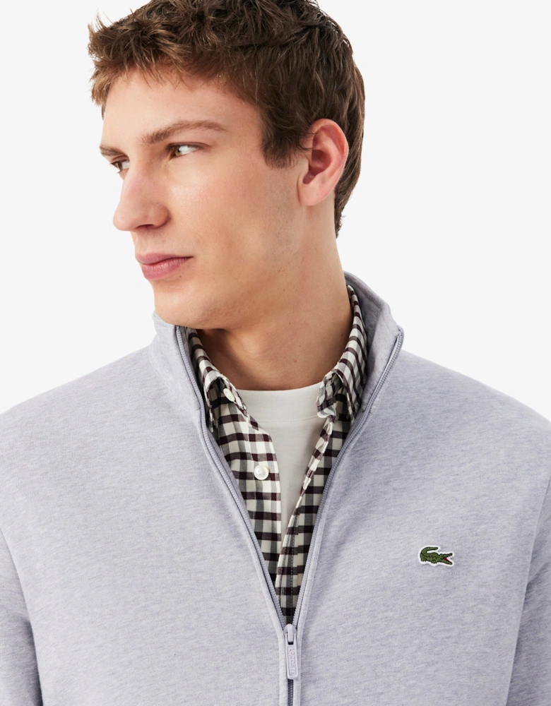 Lacoste Half Zip Mens Fleece Sweatshirt - Silver Chine CCA
