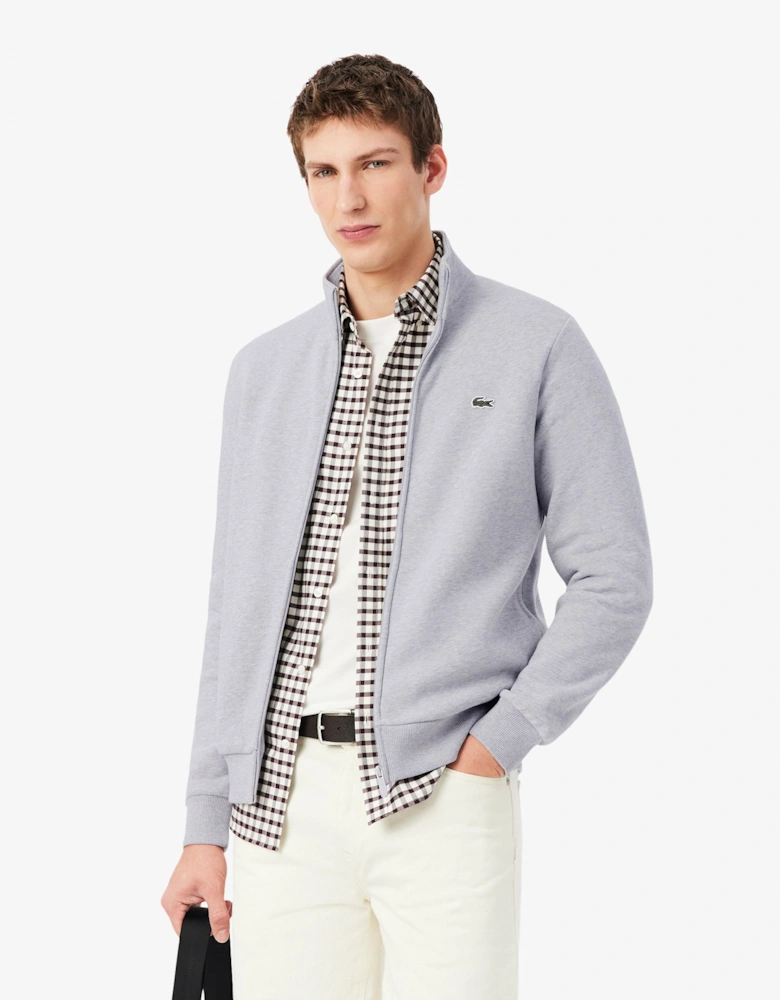 Lacoste Half Zip Mens Fleece Sweatshirt - Silver Chine CCA