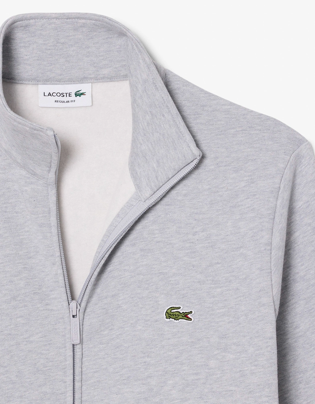 Lacoste Half Zip Mens Fleece Sweatshirt - Silver Chine CCA