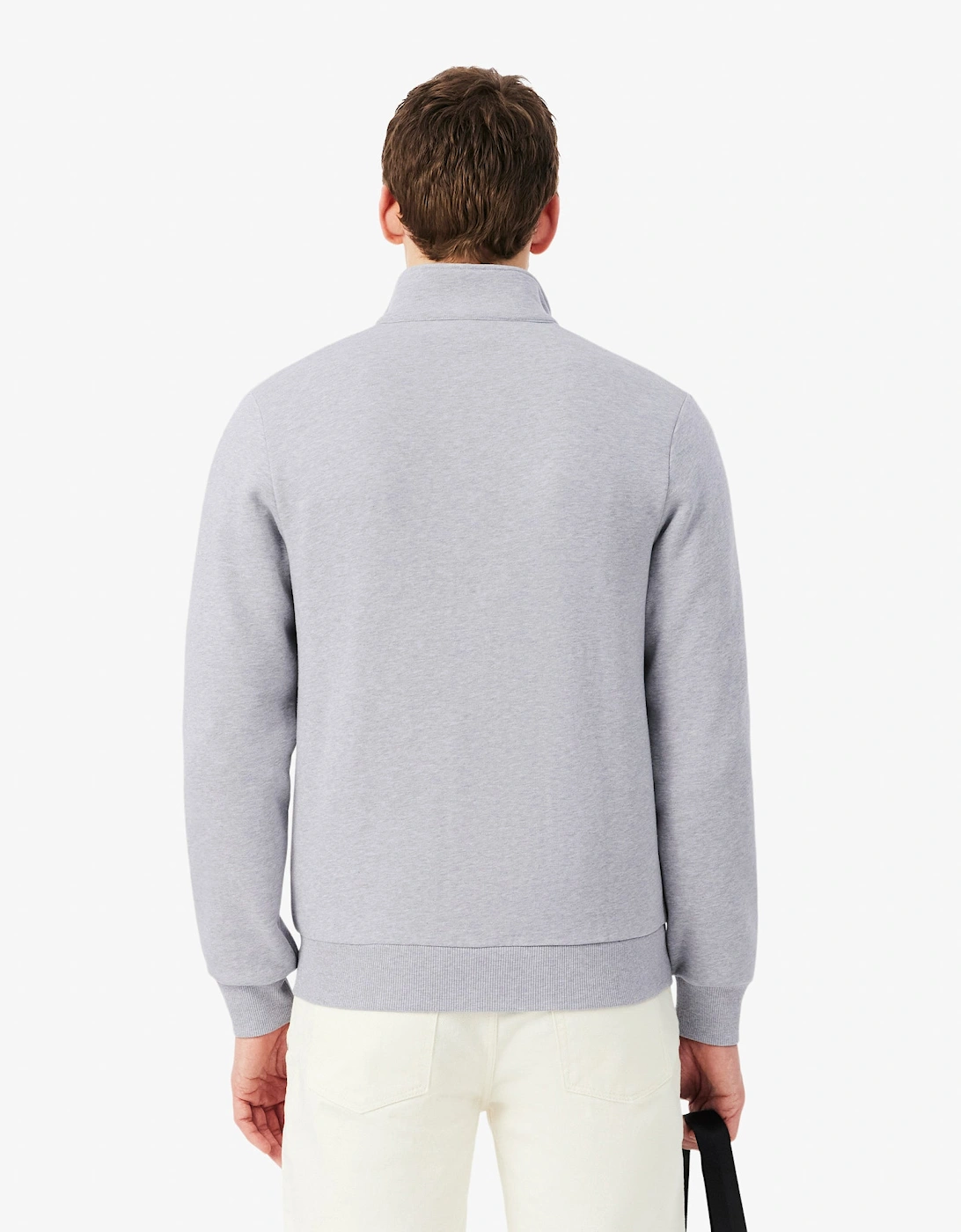 Lacoste Half Zip Mens Fleece Sweatshirt - Silver Chine CCA